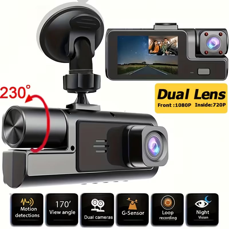 Dash Cam Front And Inside, Front Camera 1080P