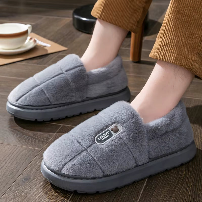 Men's slippers Winter Solid Color