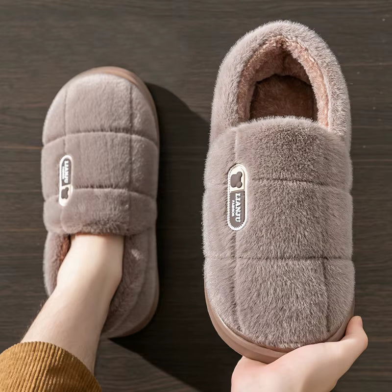 Men's slippers Winter Solid Color