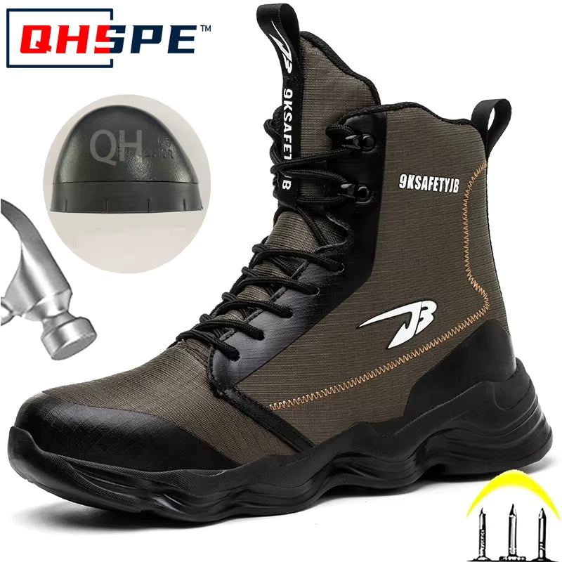 Safety Shoes Men Boots High Top Work Sneakers