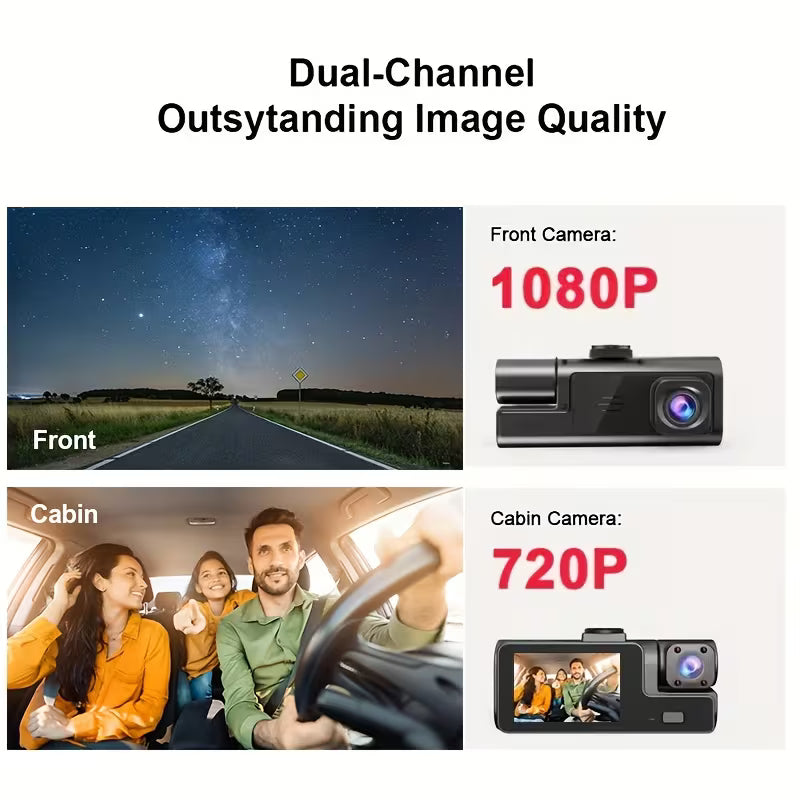 Dash Cam Front And Inside, Front Camera 1080P